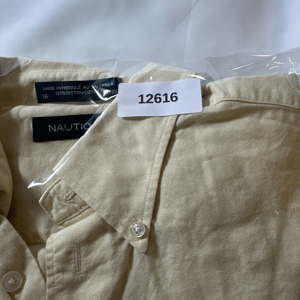 Nautica Yellow Button-Down Oxford‎ Shirt Men's Large Preppy - Picture 8 of 8